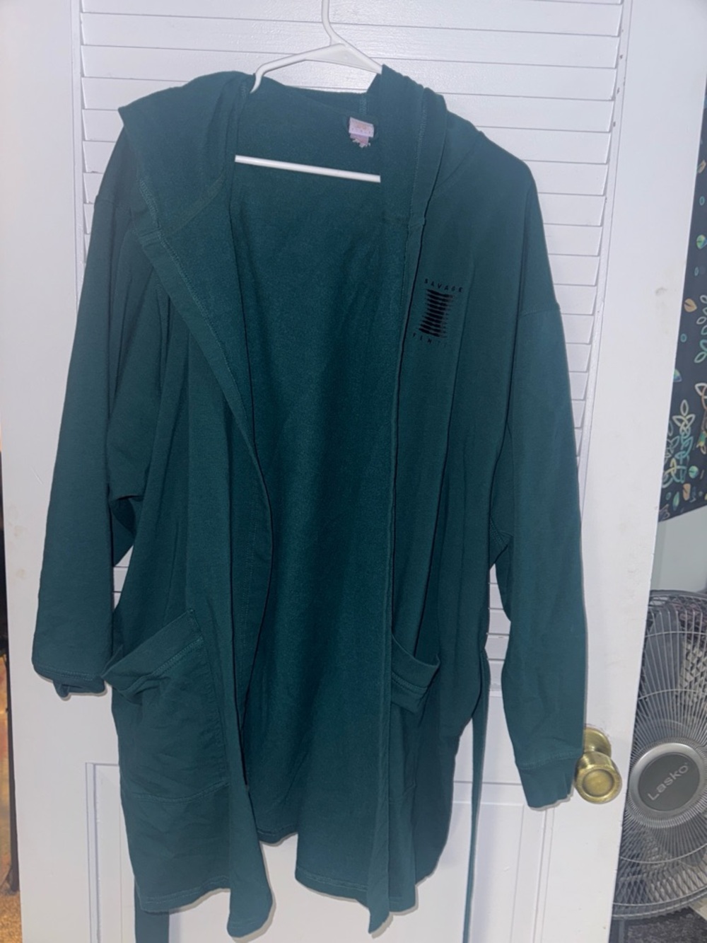 Dark Green Hooded Robe